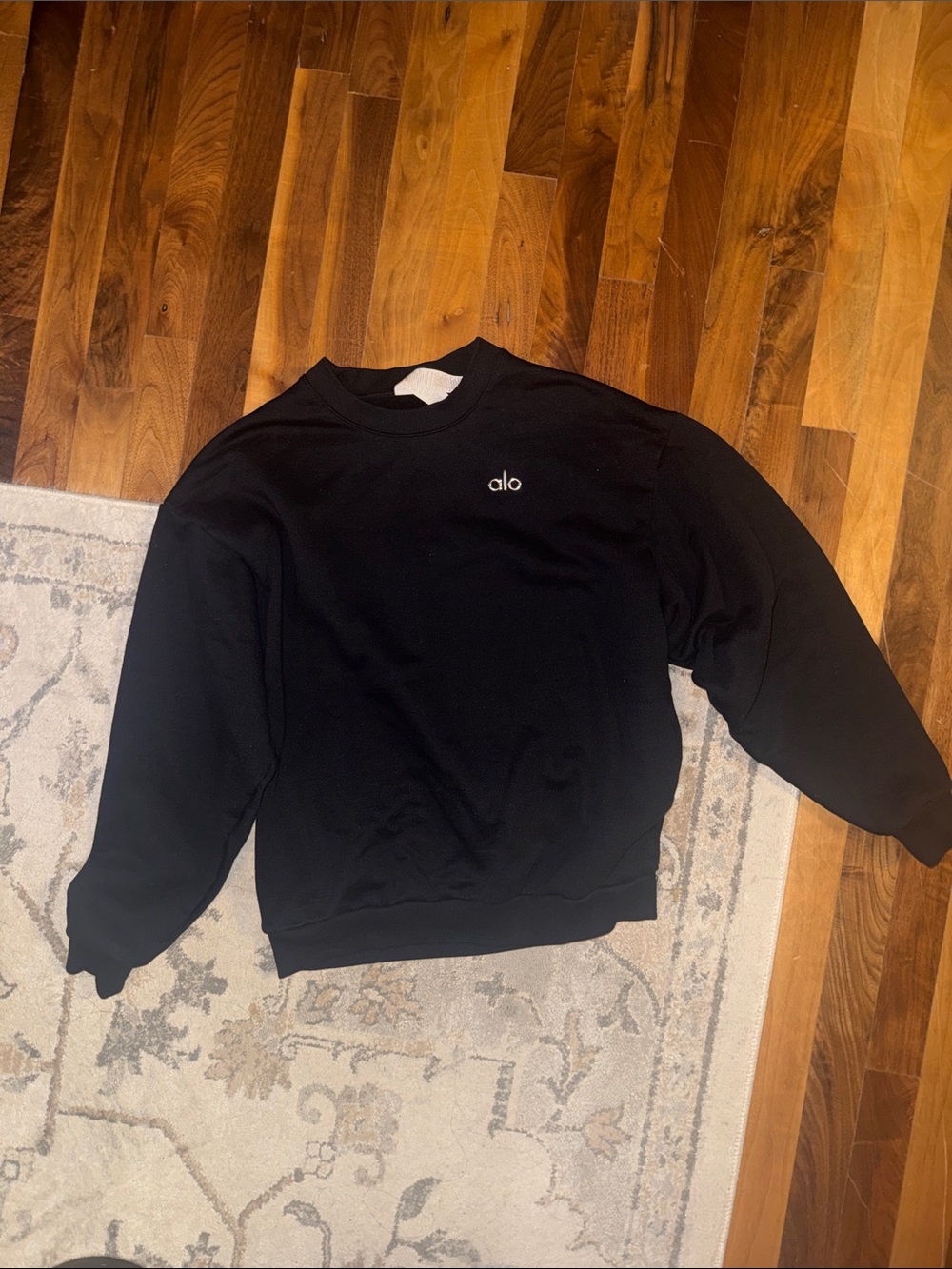 Women Black Crewneck Sweater
